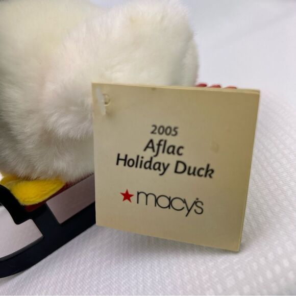 Vintage AFLAC Talking Plush 2005 Macy's Holiday Sledding Duck w/tag Works - Picture 7 of 8